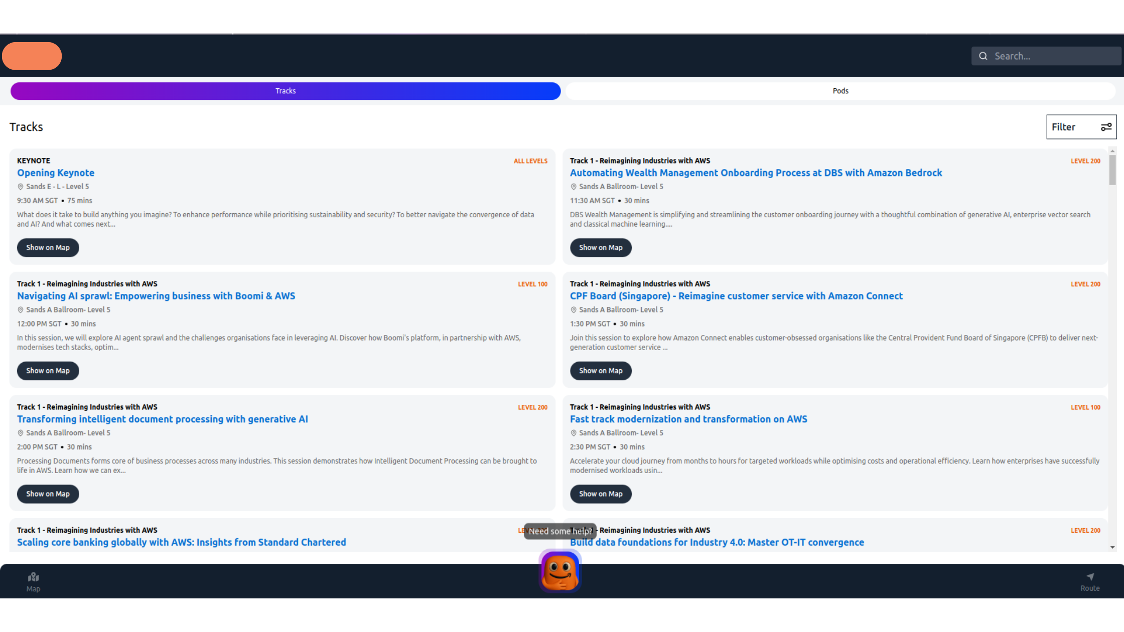 Tech Summit interface 2