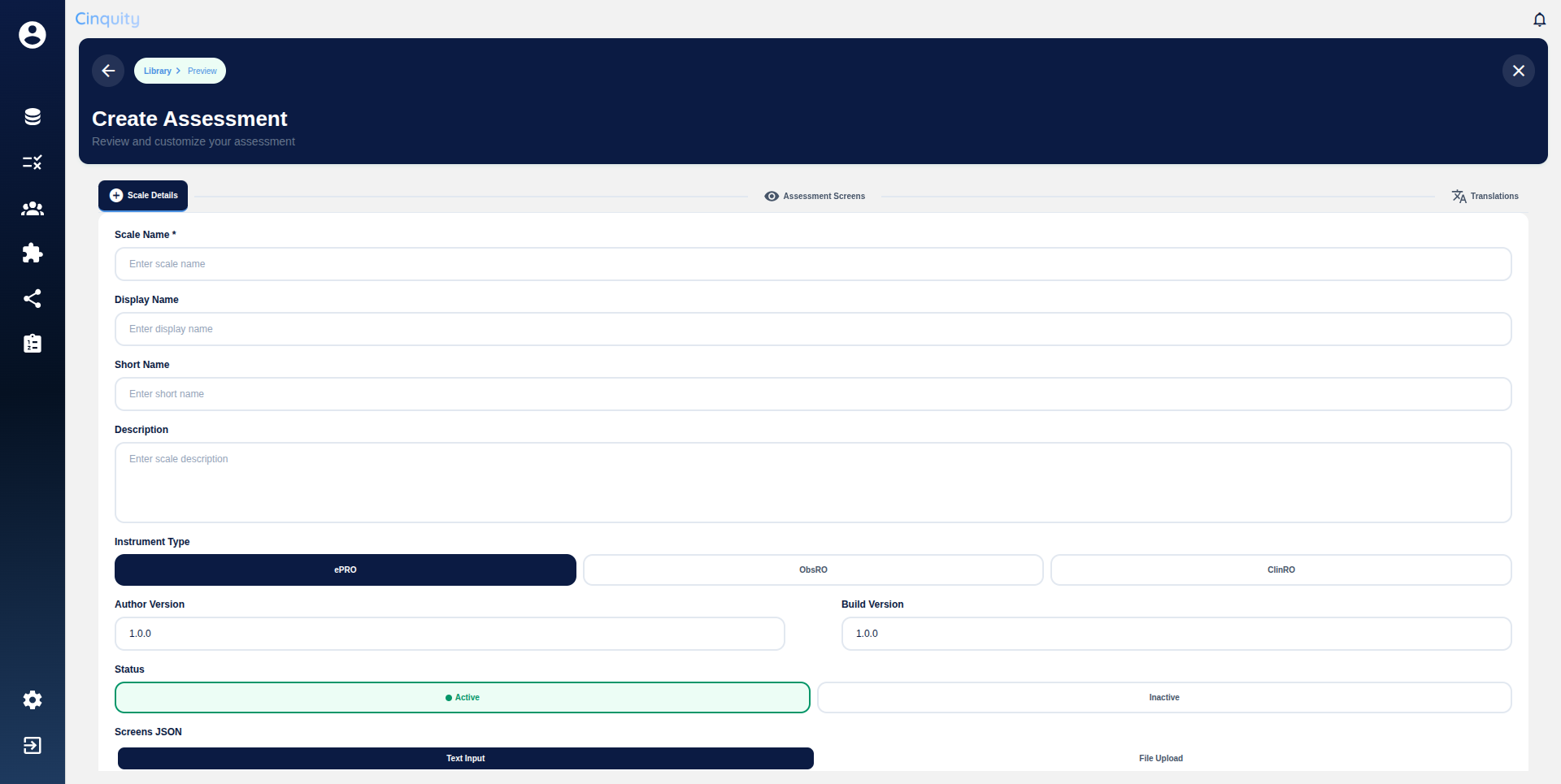 Cinquity interface 8