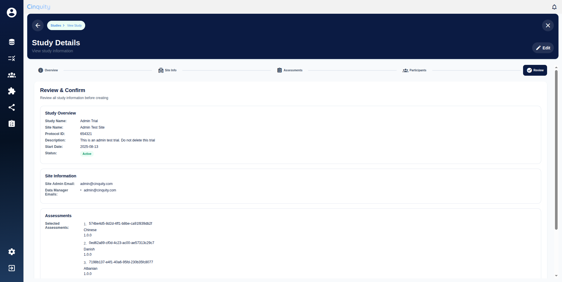 Cinquity interface 10
