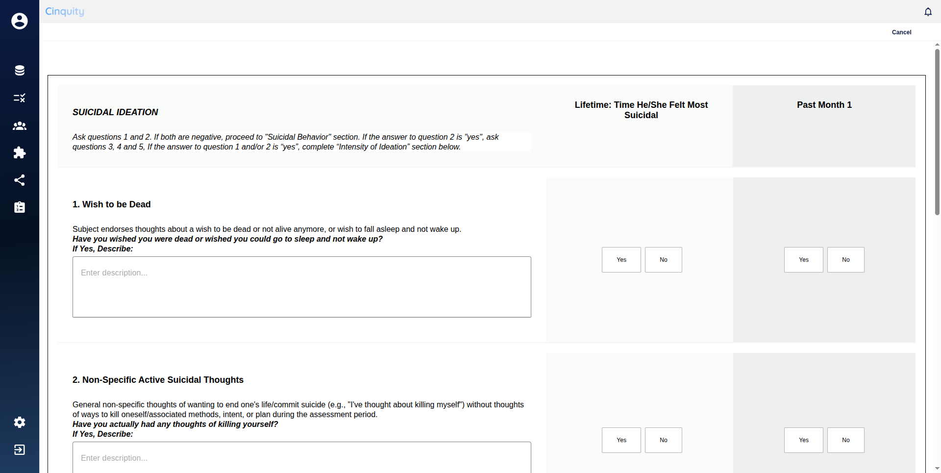 Cinquity interface 14