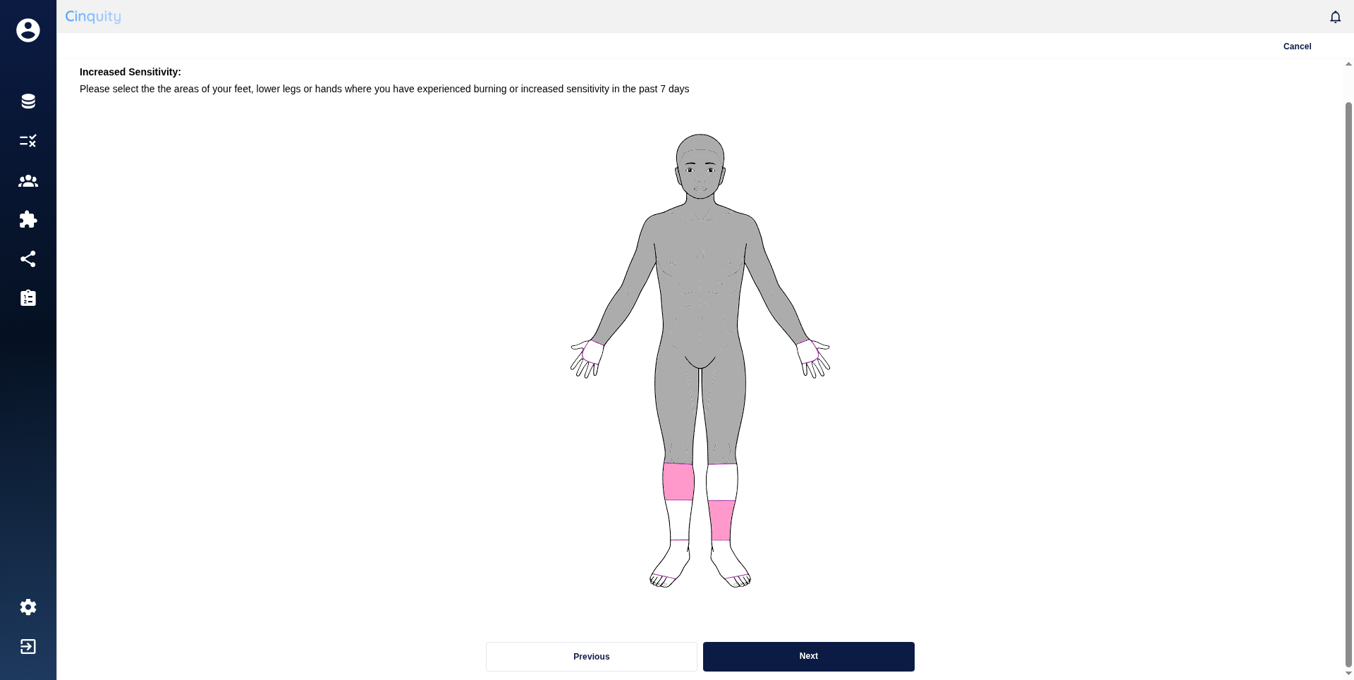 Cinquity interface 16