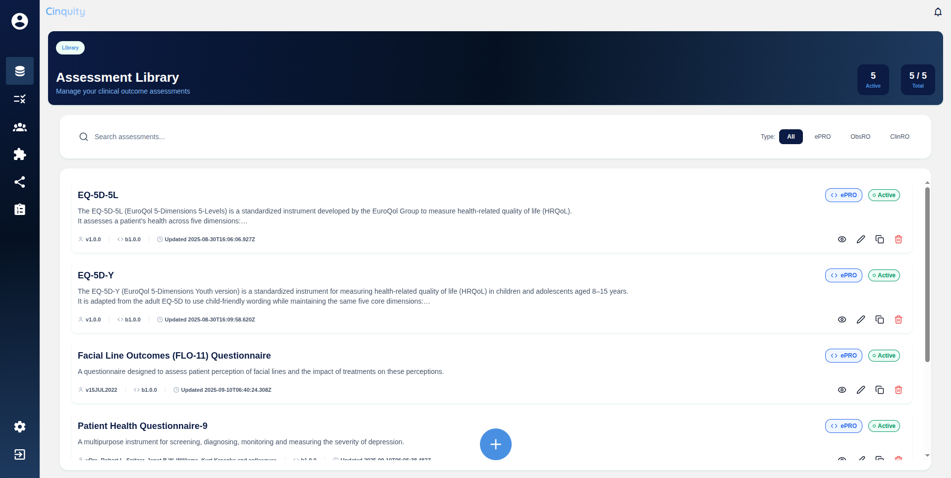 Cinquity interface 2