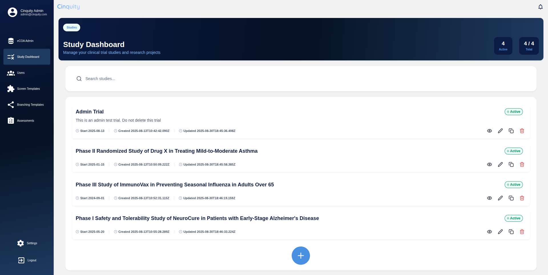 Cinquity interface 3