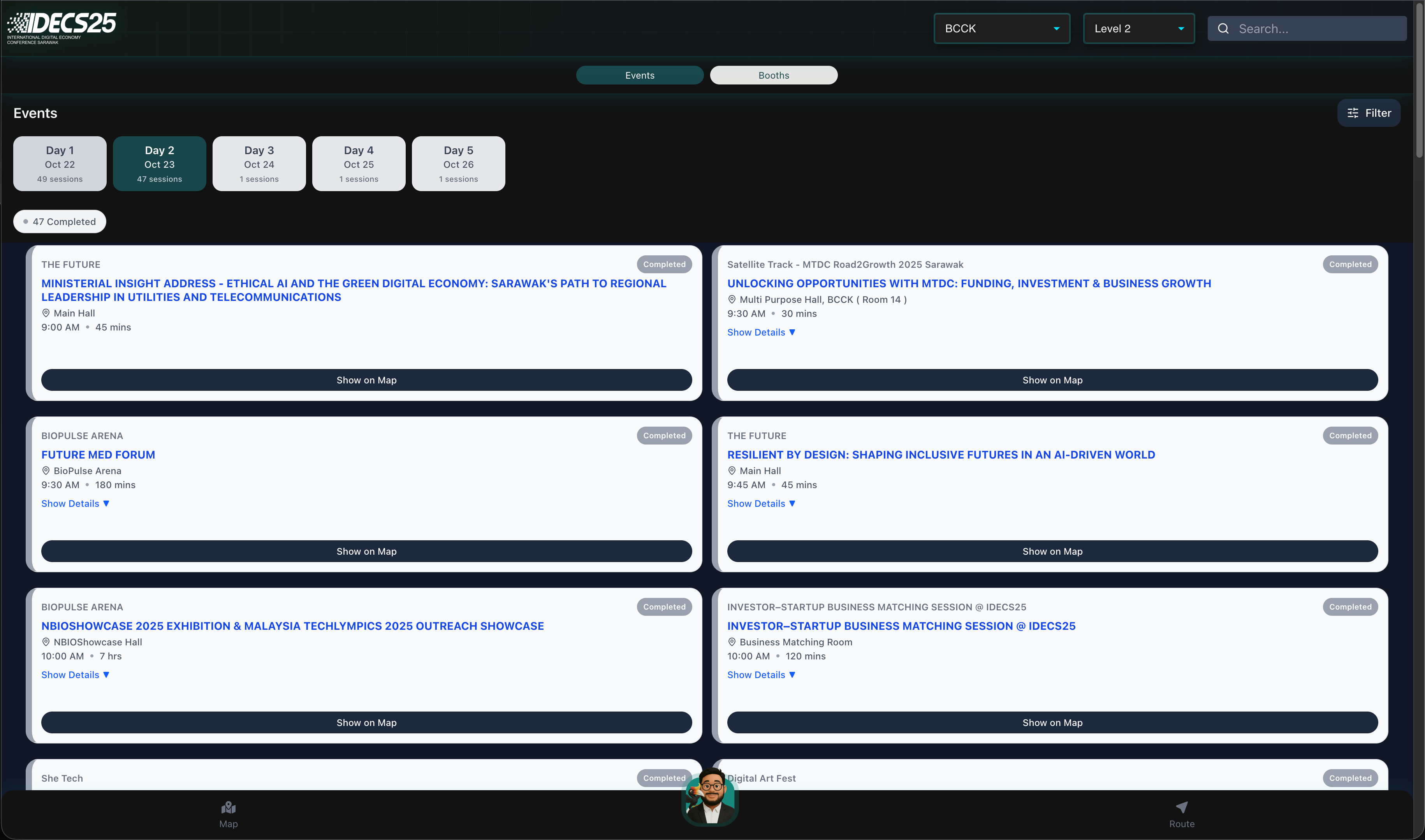 EventSphere interface 5