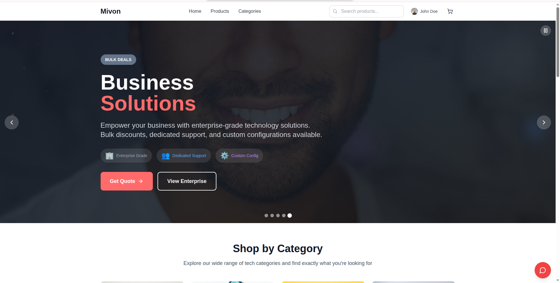 Mivon eCommerce interface 20