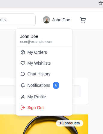 Mivon eCommerce interface 3
