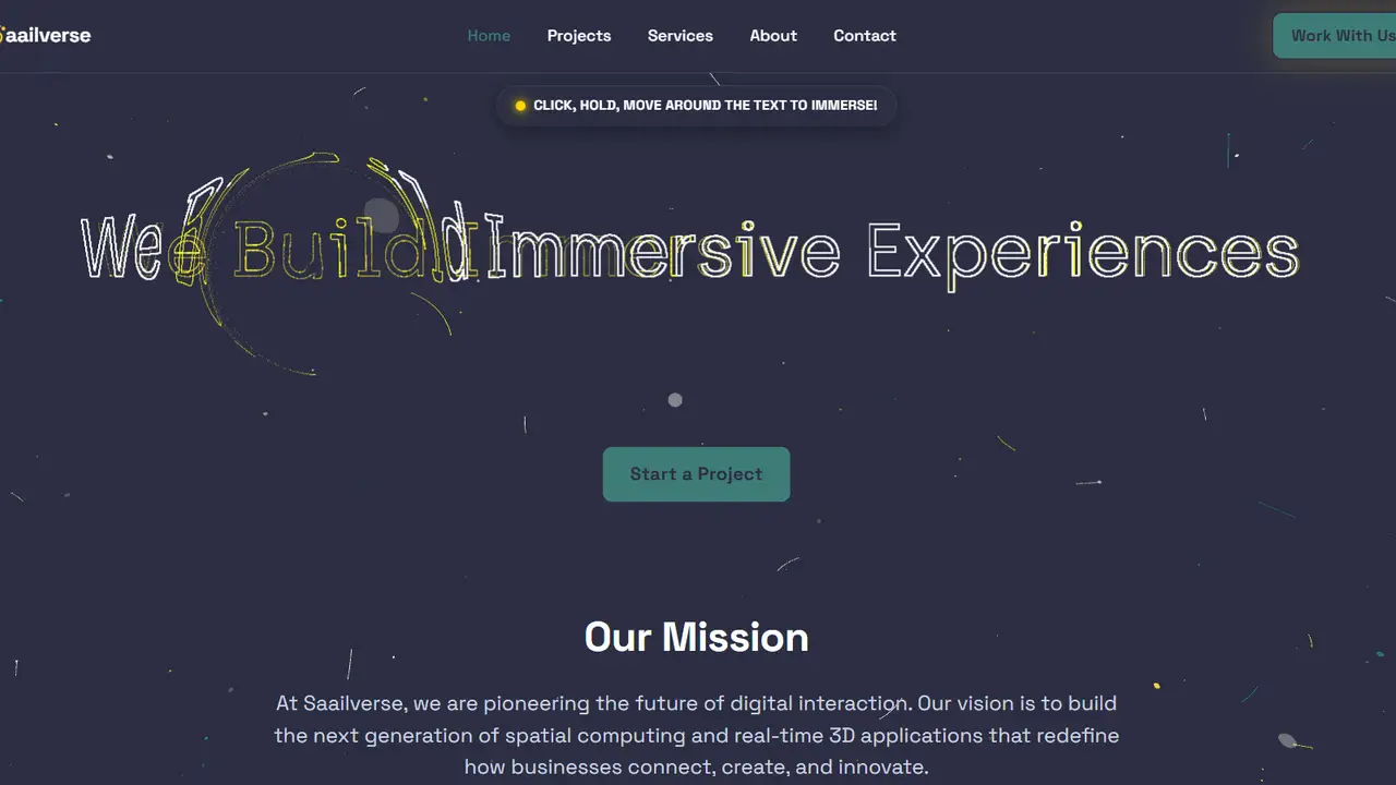 Saailverse - Interactive 3D Website